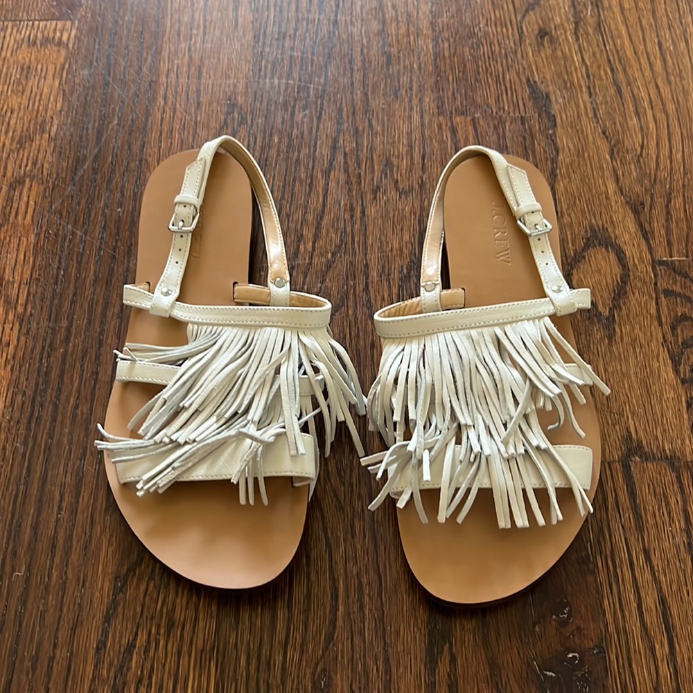 J Crew fringe sandals
